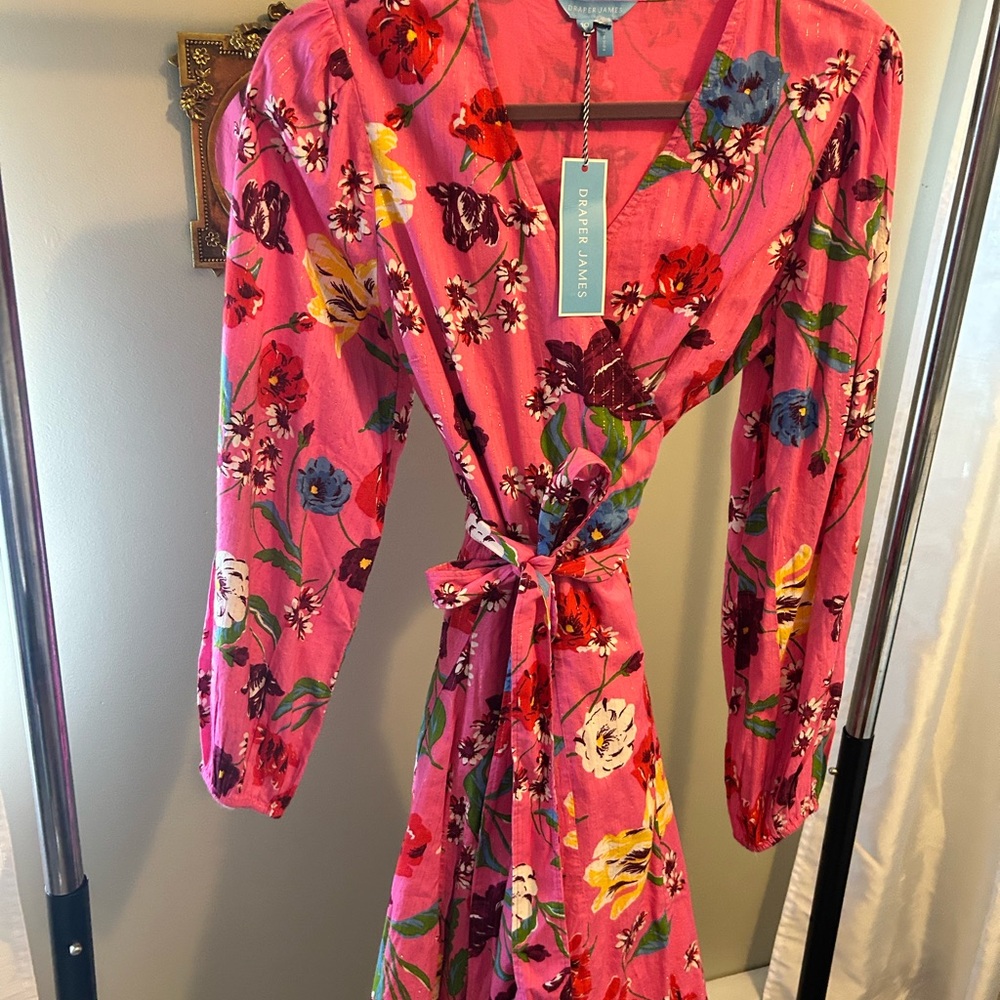Draper James Pink Floral Mini Dress